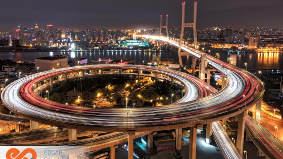 Edgar Palencia Rubio photography of Nanpu Bridge in Shanghai, China