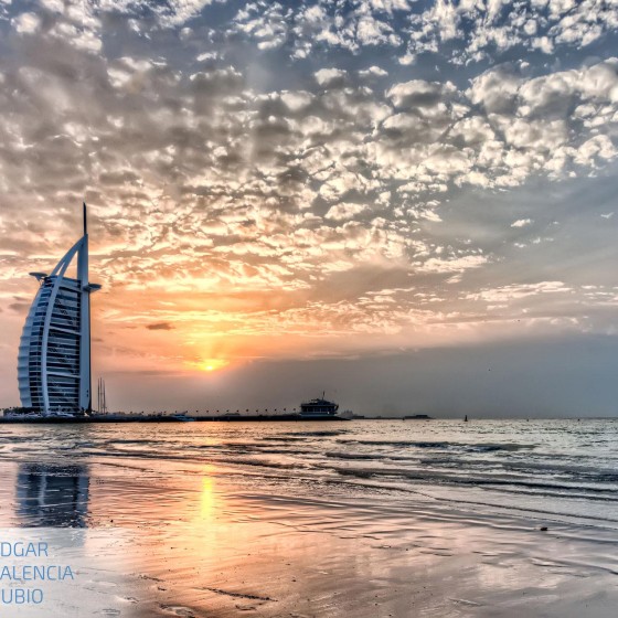 Edgar Palencia Rubio photography of Burj Al Arab Sunset in Dubai